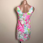 Lilly Pulitzer  Cathy Shift Dress Dont Give a Cluck Flamingo Pink Green White 00 Photo 4