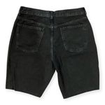 ASOS Design Womens Black Frayed Hem Dad Shorts Photo 2