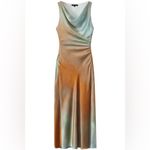 ZARA  TIE DYE PRINT SATIN MIDI DRESS Medium Photo 2