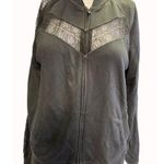 Lauren Ralph Lauren Women's Black Lace Design Zippered Sweater Size Med SKU 4092 Photo 0