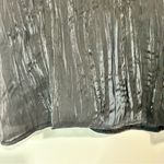 Calvin Klein Women’s Crew Neck Shine Crinkle Keyhole Back Blouse Black Large NWT Photo 2