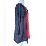 Banana Republic  Semi Sheer Button Up Tunic Top and Tank Set Womens Medium Black Photo 5