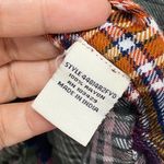 Caffe Marrakesh Plaid Flannel XL Shirt Distressed Hem Long Sleeve Soft Grunge Green Photo 5