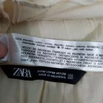 J.Crew Zara Cotton Long Balloon 3/4 Sleeves Mandarin Collar V Neck Blouse M Tan Beige Photo 8