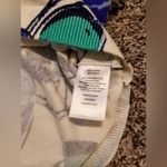 Talbots  Scoop Neck Quarter Sleeve Scoop Neck Cotton Blue Floral Pullover Sweater Photo 9