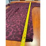 H by Halston  Women's Medium Burgundy Abstract Print Drawstring Waist Dress M Photo 3