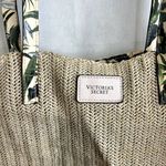 Victoria's Secret Tan Woven Rattan Straw Beach Tote Photo 6