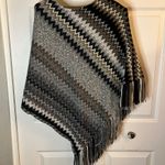 Woven Heart Zig Zag Poncho OS Photo 3