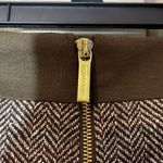 Michael Kors Michael Brown Tweed Pencil Skirt Goldtone Zippered Pockets 10 Photo 10