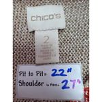 Chico's Paisley Print V-Neck 3/4 Sleeve Sweater Top Tan Coral Size 2 Photo 2