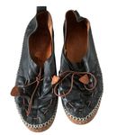 Spring Step  Berna elastic vamp-tie leather loafers flexible black womens sz 39 Photo 2