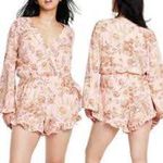 Agua Bendita × Target Romantic Floral Print Flare Long Sleeve Romper Size 1X Photo 1