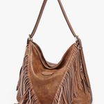 Oukupa Brown Faux Leather Western
Fringe Shoulder Bag Photo 1