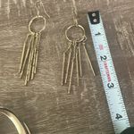 Gold Tone Costume Jewelry Statement Earrings, Pierced, Set of Three Photo 2