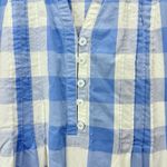 LL Bean Blue Plaid Sleeveless Midi Dress Pockets Size LARGE‎ Photo 5