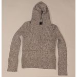 Gap VTG Wmn Sz M Cable Knit Hoodie Pullover Crop Sweater Y2K Preppy Collegiate Photo 0