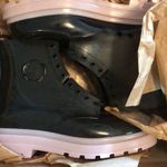 Viktor & Rolf NWT Coturno Combat Boots Faux Leather Black Pastel Pink Barbie 7.5 Photo 6