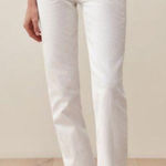 Reformation  White Straight Leg High Waisted Jeans Size 23 Button Fly Cotton READ Photo 0
