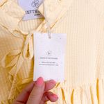 NEW Mette Bjerg Striped Long Sleeve Mini Dress Yellow Size M Photo 5