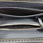 Valentino Garavani Rockstud Leather Continental Zippy Wallet - Grey - Preowned Photo 6