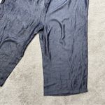 Unique Vintage  Women’s Chambray High Rise Pants Cropped Capri Blue Plus Size 5X Photo 7