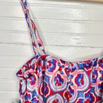 MELLODAY Printed Wide Leg Patterned Pocket Jumpsuit Size XL Red Blue Photo 7