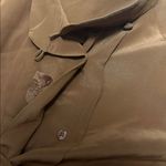 Anne Klein Vintage  Silk Brown Hidden Button Top Blouse, Size 14 Photo 2