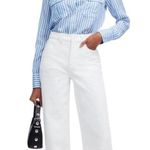 Madewell The Perfect Vintage Wide Leg Crop Jean Women's 25 White Denim Chic NWT Photo 0