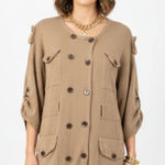 3.1 Phillip Lim Phillip Lim 3.1 Tan Knit Utility Button Front Cardigan Sweater S Photo 0