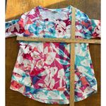 Talbots Brush Floral Tropical Sweatshirt Cotton Blend UPF 50+ Bright Size L Photo 6