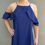 Nordstrom Dee Elly Shoulder Detail Swing A Line Dress Navy - size Large Photo 7