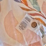 Cynthia Rowley  Leaf Print Linen Shirt, Button Up Size L Photo 7