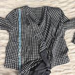 CAbi  Womens Houndstooth Blazer Jacket Open Front Shawl Collar Size Small Photo 6