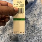 Alfred Dunner NWT  Light Blue Open Knit Cardigan L 3/4 Sleeve Dressy Layering Top Photo 2