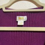 Anthropologie  Maeve Size XL Zip Zipper Front Cardigan Sweater Ribbed Purple Photo 6