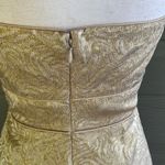 Molly New York Metallic Gold Sparkly Strapless Dress Size 6 Photo 4
