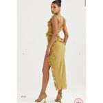 House Of CB  Pixie Olive Ruffle Maxi Dress Size XS Photo 4