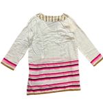 Lemlem Birabiro Kaftan pink white striped cotton blend small NWT Photo 1