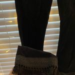 ZARA Chelsea & Violet Velvet Black Jeans With Bottom Fringes  Photo 0