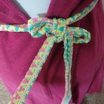 Free People deep pink boho tie back midi dress size large Photo 8