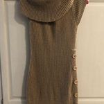 Derek Lam COPY - DEREK Heart Tan cowl neck sleeveless sweater dress sz S​ Photo 0