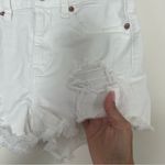 American Eagle Outfitters White Distressed Jean Shorts Size 2 Photo 2