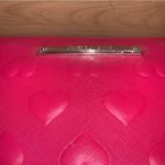 Betsey Johnson Hot Pink Heart Purse with Lips Bow Floral Design New with Tags Photo 4