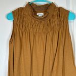 Sundance  Everyday Essence Burnt Orange Smocked Mock Neck Shirt Small EUC #0449 Photo 2