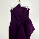 Elliatt Reception Cascade Ruffle Strapless Cocktail Dress in Royal Purple Small Photo 4