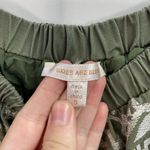 Skies Are Blue women's green embroidered off shoulder loose relaxed blouse small Photo 3