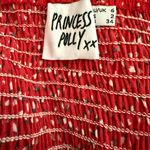 Princess Polly  Love Birds Mini Dress Red Size 2 Coquette Party Feminine Ruffle Photo 5