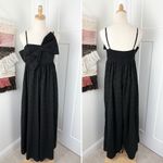 Hutch  Anthropologie Eyelet Bow Jumpsuit Black Sz S NWT Wide Leg Sleeveless Photo 5