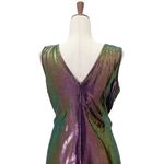 Frederick's of Hollywood Vintage Frederick’s of Hollywood Metallic Mini Dress Size Large Purple Oilslick Photo 5