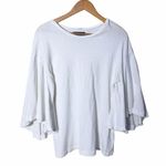 Citizens of Humanity Flutter Shirt in White Size Large Photo 2